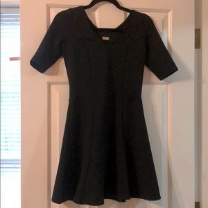 Black 3/4 Sleeve flare dress